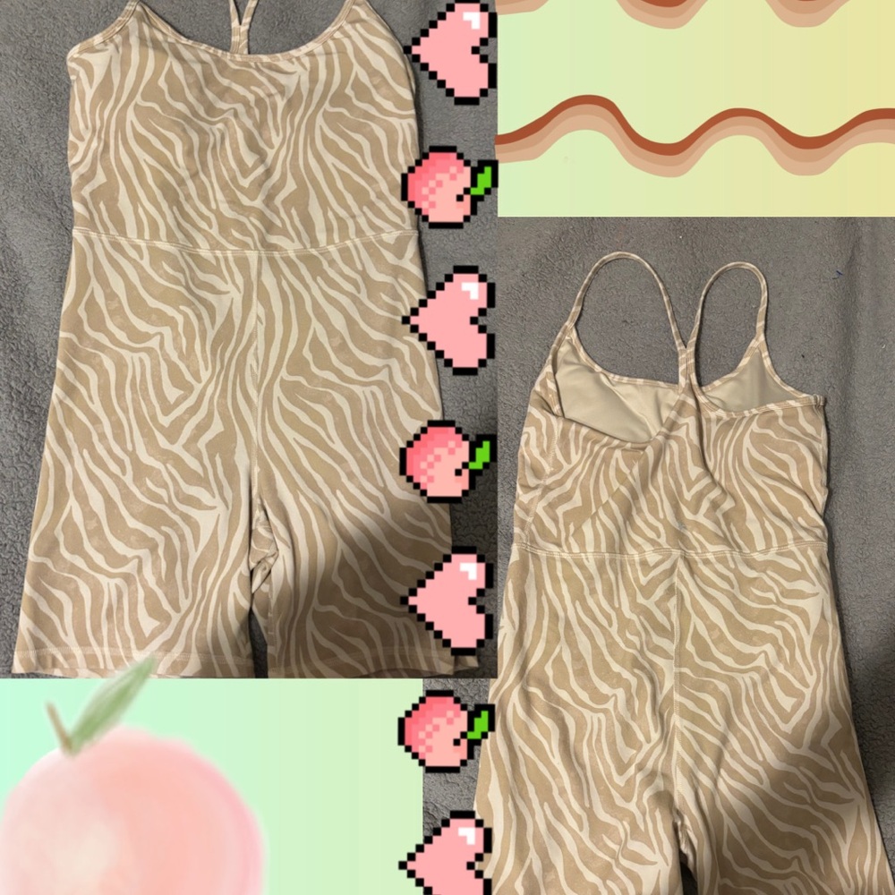 Chic Zebra Print Romper – Never Worn, Size L, Only $13! 🦓💫